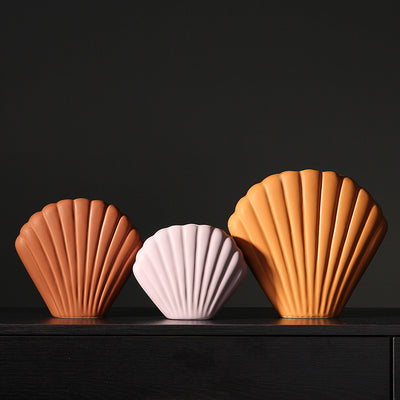 Nordic Morandi Shell Ceramic Vase